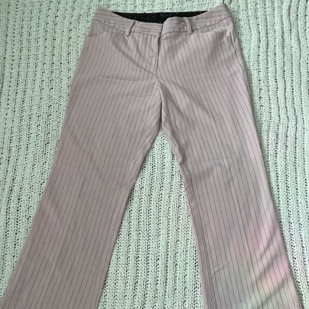 Pink pinstripe pants
